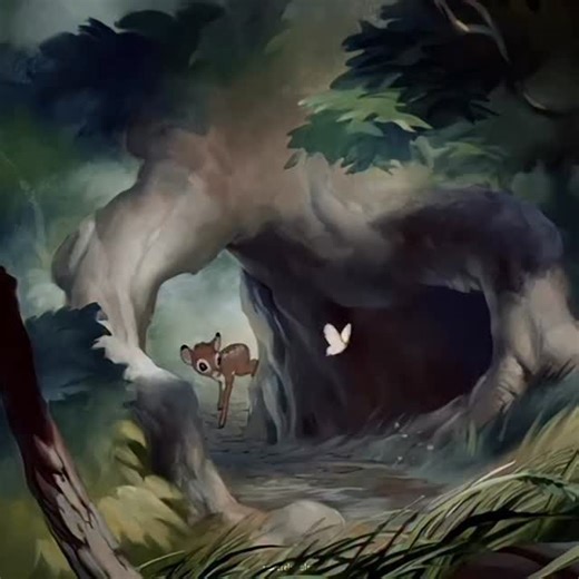 ʜʏɴꜰᴜᴄꜱ on Instagram: "Bambi 1942 ( Media: sincerelymulan/tt ) Interesting Fact: Bambi 1942–Disney artists studied real deer for months to make Bambi’s movements and expressions feel natural and lifelike. The forest backgrounds were inspired by real wilderness landscapes, with painters creating soft layered scenery to give depth using the multiplane camera. This film was one of the first animated movies to treat nature as a main character rather than just a backdrop. Its realistic animal behavio