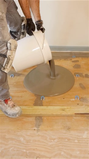 Home Repair Tutor on Instagram: "Entryway self leveling tips…I use sill seal against the stairs and wall. This gives me the necessary 1/8 inch expansion joint. I also seal the sill seal to the subfloor with silicone. Then I prime the floor, let that cure, and pour the self leveler. For detailed tutorials visit homerepairtutor.com🔥#selfleveling #floorprep #homerenovation #homerepairtutor"