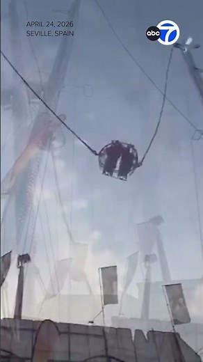 VIDEO: Slingshot ride snaps mid-air at Spain fair