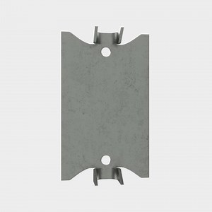 Safety Nail Plates for Electrical Wood Studs, Gray Metal, 1.5" x 2.5", Single, Stud Guard Wall Protector Plate