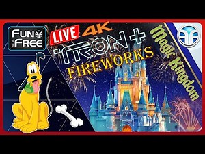 🔴 LIVE: Magic Kingdom Fireworks (Happily Ever After) & Tron Ride POV - Walt Disney World [4K]