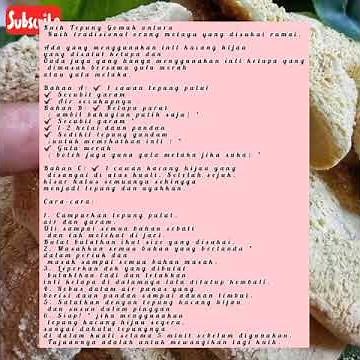 Resepi Kuih Tepung Gomak inti kelapa