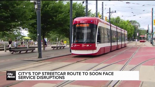 Toronto's busiest streetcar route to face service disruptions