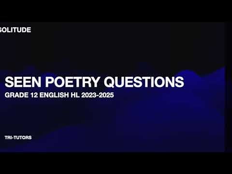 English HL (DBE/CAPS) Seen Poetry Questions 2023-2025 Compilation - Tri-tutors English HL Poetry