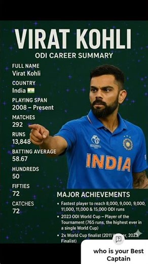 The stats say Kohli... the history says Ponting. Who is truly the ODI GOAT? #captaincy #odicricket