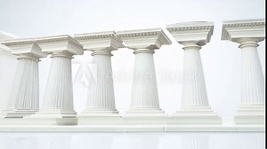 architectural icon set white columns white set ionic greek pillar antique pillar column marble greek classic roman classical temple old antique greece isolated structure three-dimensional history ai