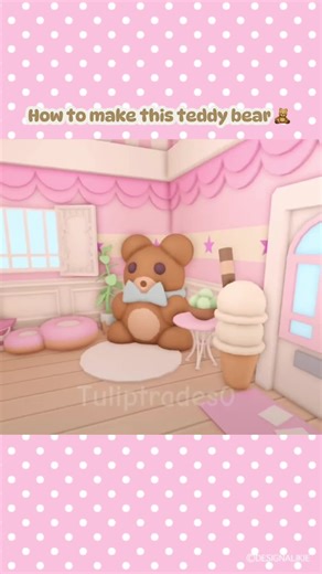 Teddy bear tutorial 🧸#adoptme #adoptmepets #adoptmeupdate #adoptmegiveaway #adoptmetutorial