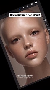 2.6K views · 255 reactions | Practicing brow mapping on Procreate today ️ Step-by-step process I use to train symmetry, balance, and precision — all digital! 1️⃣ Start with baseline lines 2️⃣ Map arch + peak 3️⃣ Align tails 4️⃣ Compare symmetry & tweak Save this to try on your next practice sheet #browmapping #procreateart #pmuartist #browpractice #digitalbrows | Gene Phillips Brow Art | Facebook