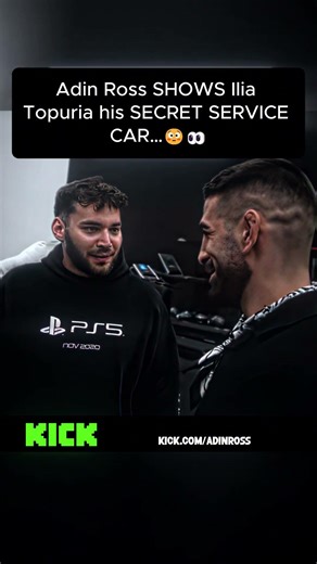 Adin Ross SHOWS Ilia Topuria his SECRET SERVICE CAR…😳👀#adinross#iliatopuria#viralshorts#fyp