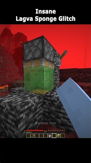 Minecraft Insane Lava Sponge Glitch...💀