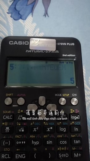 Hướng dẫn viết chữ trên máy tính Casio 570VN Plus
