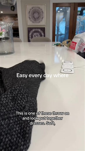 Women’s textured cable knit sweater dress designed for cozy comfort with an easy, versatile fit for everyday wear. #sweaterdress #cozystyle #tiktokholidayhaul #everydayoutfit #newyearnewme