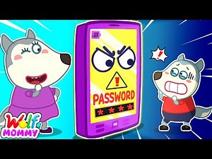 Little Wolf Is Addicted to Phone? 📱😱 Mommy Wolf Sets the Password Challenge! | Family Kids Cartoon