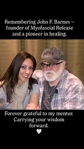 Today, the founder of Myofascial Release, John F. Barnes, passed away, and my heart is incredibly heavy. 💔 John was the greatest mentor and teacher I have ever had the privilege of knowing, and this loss is deeply felt. He didn’t just influence how I practice, he changed how I listen, how I trust the body, and how I understand healing. Everything I teach, and so much of what I wrote in Conquering Mystery Pain, is rooted in his belief that pain is never random and that the body holds its own wis