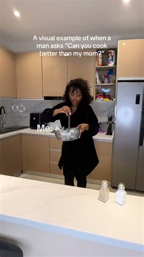 SHE’S TRYING TO IMPRESS HIS MOM