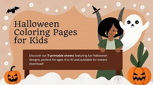 Halloween Coloring Pages for Kids: 11 Printable Sheets (PDF) - Etsy