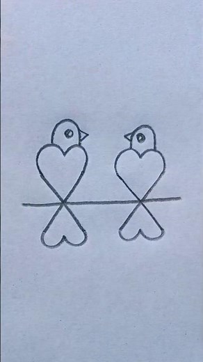 How to draw two bird 🐦🐦 with XX latter step by step #drawing #art