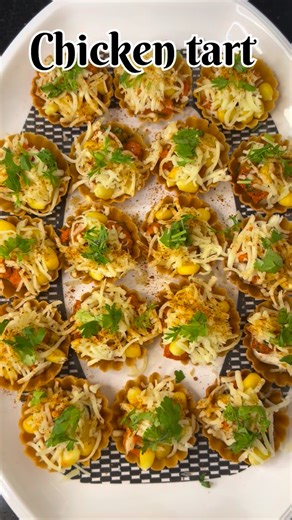 HanieMomin | Chicken tart ✨❤️ Ingredients :- Chicken Dahi half cup Boiled corn half cup Mayonnaise Shan tandoori masala 2tbsp Black pepper 1tsp... | Instagram