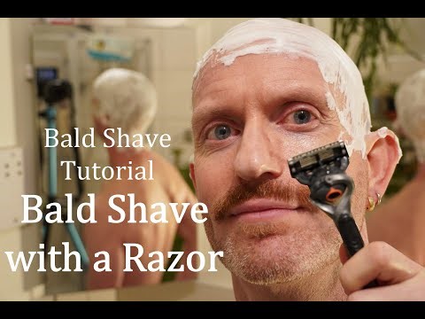 Bald shave with a razor - Bald shave tutorial