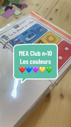 Voici le contenu du MEA Club n•10 sur le thème des couleurs ❤️💙💜💛💚🧡 Chaque semaine un nouveau thème grâce à votre abonnement 🤩 #meaclub #activiteenfant #apprentissage #couleurs #maternelle
