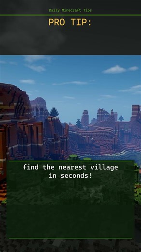 Minecraft tip: find the nearest village in seconds! 🗺️