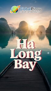 4.3K views · 51 reactions | Discover Vietnam’s UNESCO jewel with Global Pinoy Travel & Tours. Cruise Ha Long Bay’s emerald waters and iconic limestone cliffs. Book now—paradise is a boarding pass away.” | Global Pinoy Travel and Tours | Facebook