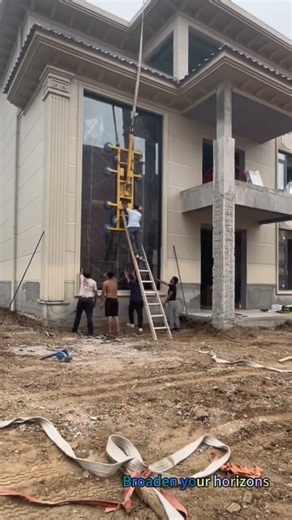 The process of installing large windows and doors