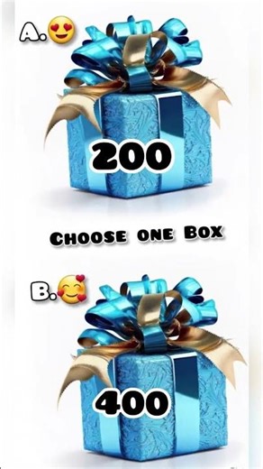 Choose one gift box 🎁 | A vs B 🤩 #chooseyourgift #gift #shorts