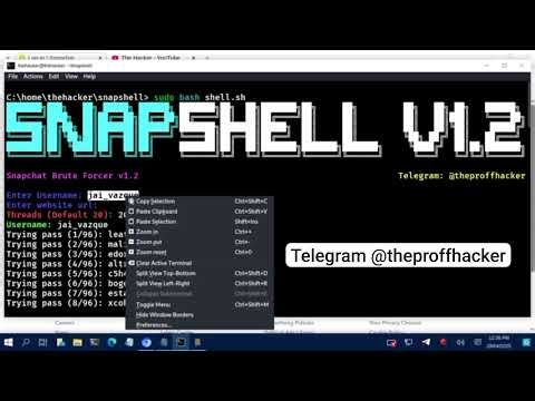 Recovery Snapchat Password - SnapShell v1.2 Tool ‪@hack2us‬