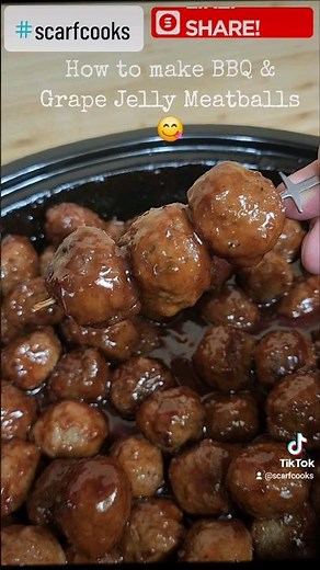 How to make BBQ & Grape Jelly Meatballs 😋