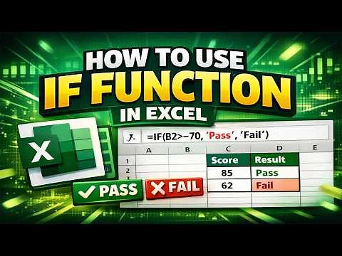 How to use the IF function in Excel