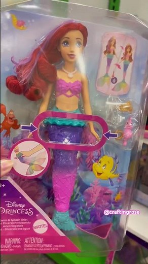 Disney Princess Ariel! Swim and Splash Mermaid Doll