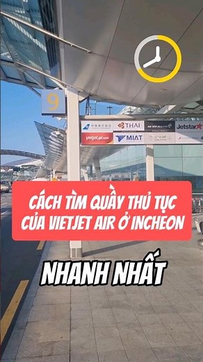 How to Find the Vietjet Air Check-in Counter at Incheon Airport #shortvideo #airport #vietjetair