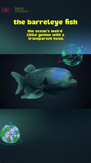 Barreleye fish the ocean’s weird little genius with a transparent head. #animals #sea #fish #cat