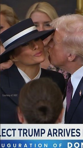 Donald Trump & Melania Trump's Inauguration Air Kiss