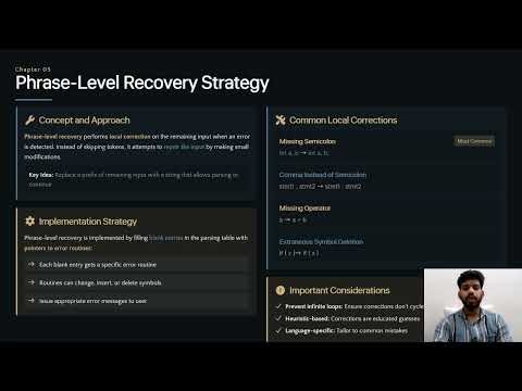 Error Recovery in Bottom Up Parsing mp4 1