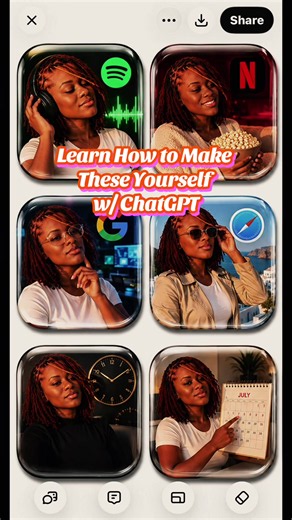Here's how to use ChatGPT to create custom iPhone icons for your phone. I created these with ChatGPT, and now I've put together the exact guide that shows you how to make your own. No design experience. No complicated software. Just follow the prompts and create custom iPhone icons that look premium. Launch Price: $17-THIS WEEK ONLY Comment ICONS and I'll tell you how to get the guide. Save this for later and follow for more ways to use ChatGPT to create digital products and build income online.
