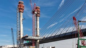 1.3K views · 47 reactions | The new Kosciuszko Bridge in New York is a key element of the Brooklyn Queens Expressway.  PERI's RCS Rail Climbing System was chosen for the construction of the 200 ft. tall pylons. ✅➡️ https://www.peri-usa.com/projects/civil-engineering/kosciusko-bridge-new-york.html | PERI | Facebook