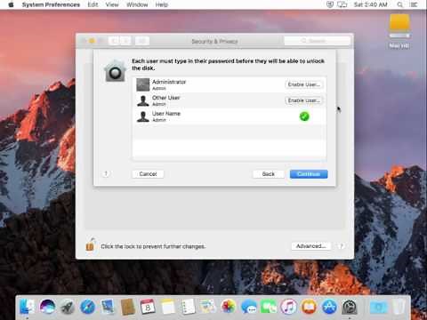 Enabling FileVault 2 with institutional recovery key on macOS Sierra