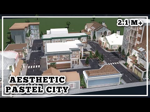 Aesthetic Pastel CITY Speed Build for BeaPlays | BLOXBURG ROBLOX | ROBUILDS