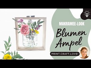 DIY einfache Blumenampel im Makramee-Look