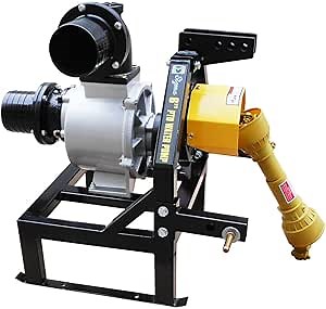 Sigma 6"-Inch PTO-Driven Clear Water Pump with 3-Point Hitch & Shaft Gear Drive – Tractor-Powered, 30 PSI Output, 16–20 ft Lift