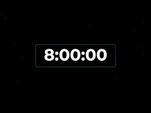 8 Hours Countdown Timer | Black Screen No Sound | 8 Hours Black Screen with falling stars