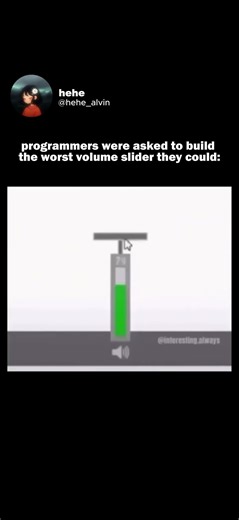 the worst volume sliders