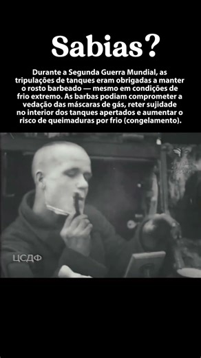 Por que os tripulantes de tanques tinham de estar sempre barbeados