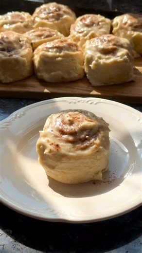 Haley Long on Instagram: "No trending audio, no filters, no makeup. Just me and my girl showing you how to make homemade cinnamon rolls with cream cheese icing in our Jammies! 🤎 Let me know if you want a printable recipe card! Ingredients Dough • 1 packet yeast • 1 cup warm whole milk • ½ cup cane sugar • 4 cups all-purpose flour • 6 tbsp softened butter • 1 tsp salt • 2 eggs Filling • ¼ cup brown sugar • ¼ cup cane sugar • 3 tbsp cinnamon Cream Cheese Icing • 1 block cream cheese • ½ cup powde