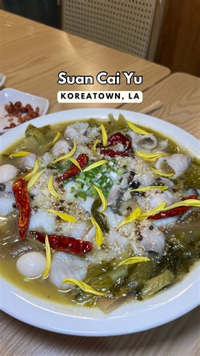 Julia // Miami and LA Foodie on Instagram: "📍OnceMore Chinese Food • Koreatown LA Sichuan food in Koreatown?? Makes sense but never have had haha. The other tables there were also mandarin speaking so it’s approved. Some deals they have : Post a Yelp review (30+ words with real food photos) to claim either MANGO POMELO SAGO or BROWN SUGAR ICE JELLY! 🎂celebrate your birthday with them and if you reserve a table, and you’ll get a free Basque Cheesecake on us (≤4 guests get a 4” cake worth $15, ≥