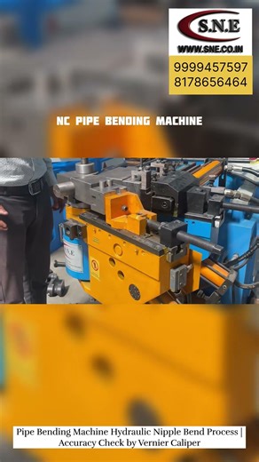 *Pipe Bending Machine* Hydraulic Nipple Bend Process | *Accuracy Check by Vernier Caliper*