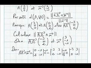 Produit vectoriel bac1 science math exercice17
