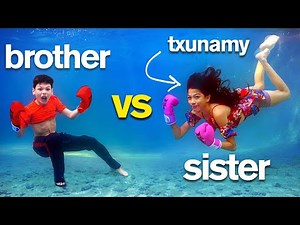 TXUNAMY UNDERWATER Insane Sis vs Bro Photo Challenge